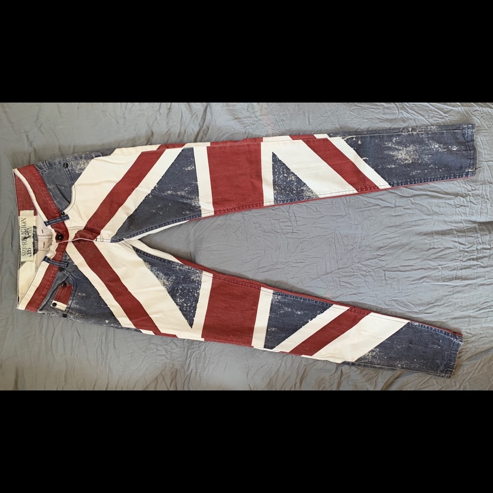Religion Roxy Distressed Union Jack Jeans